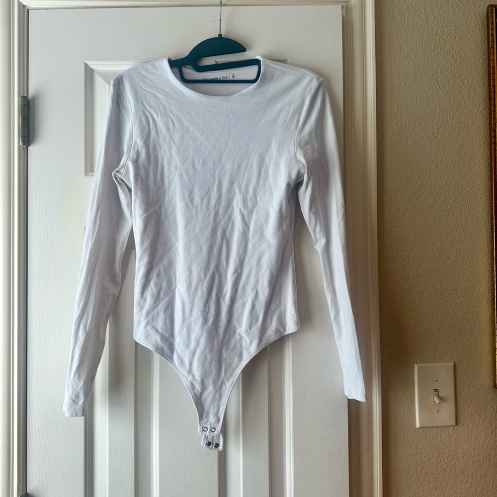 Abercrombie & Fitch Cream Long Sleeve Top